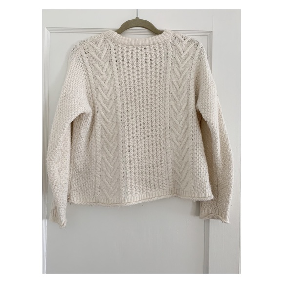 Madewell Chunky Cable Knit Sweater Top Small - Picture 2 of 7